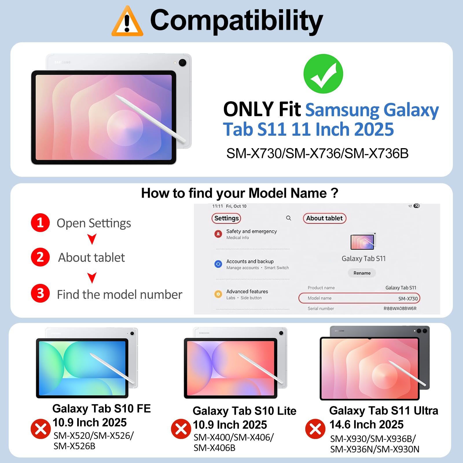 Husa tableta pentru Samsung Galaxy Tab S11, 11 inch (model 2025)，TPU, ZYciyci®, transparenta