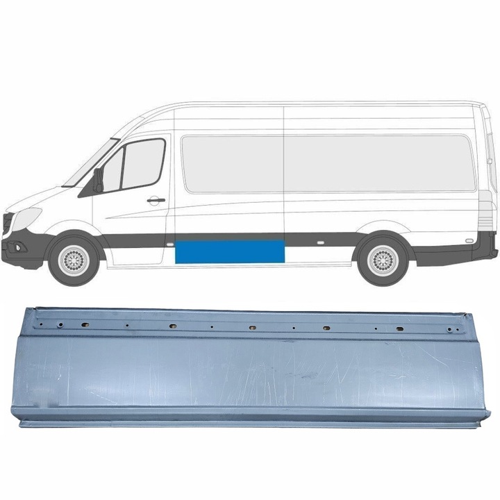 Panou reparatie lateral pentru Mercedes Sprinter 2006-2018, otel, stanga, MWB/LWB