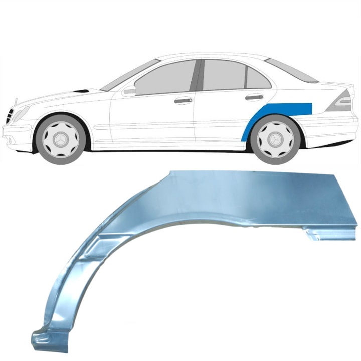 Reparatie aripa spate Mercedes C-Class W203, 2000-2007, stanga, otel de inalta calitate