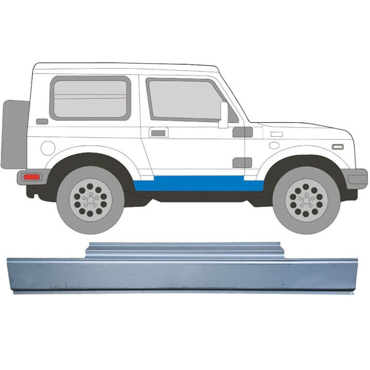 Prag reparatie pentru Suzuki Samurai 1981-, otel, simetric, 2kg