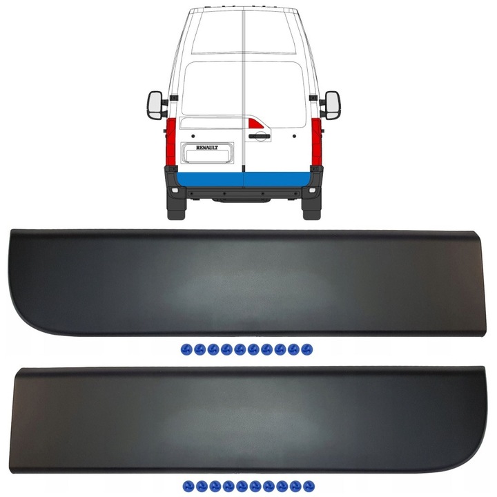 Bandou Lateral Usa Spate Pentru Opel Movano 2010-2021 / Stanga+Dreapta / Set