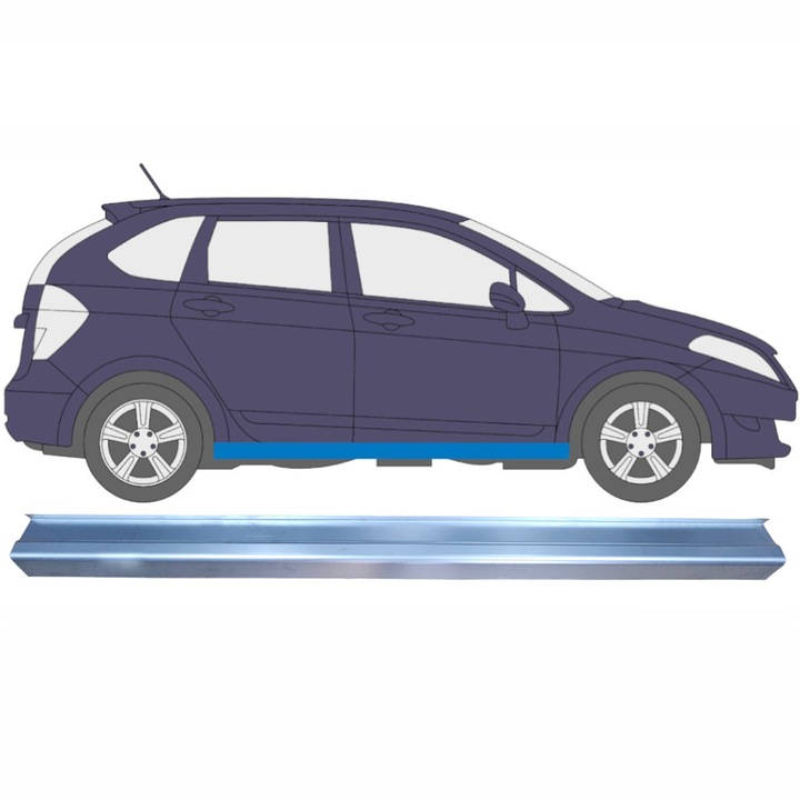 Prag reparatie Honda FR-V 2005-2009, simetric, otel de inalta calitate, 2kg