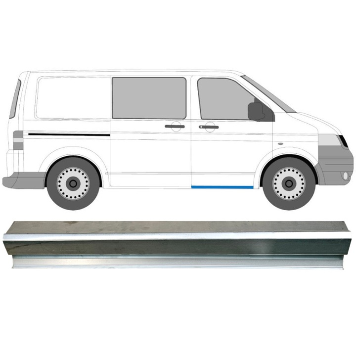 Reparatie prag usa fata Volkswagen Transporter T5 2003-2015, stanga = dreapta, otel, 2kg