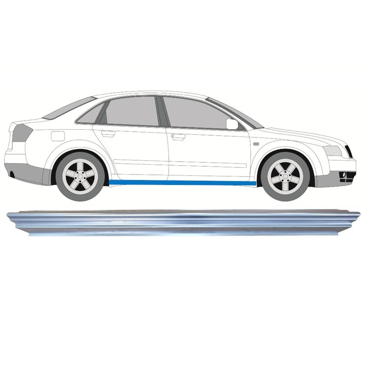 Reparatie prag Audi A4 B6, otel, simetric, 2000-2004
