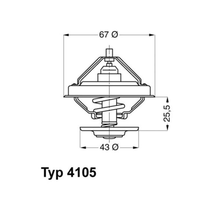 Termosztát, hűtőfolyadék WAHLER 4105.71D
