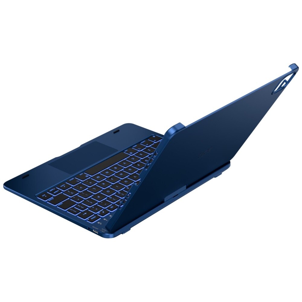 Husa cu tastatura Typecase Flexbook Touch compatibila cu iPad Air 11 inch 2024 / 2025, Albastru
