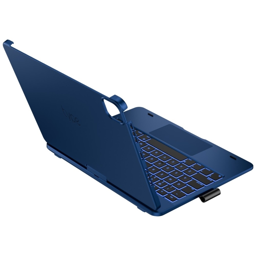 Husa cu tastatura Typecase Flexbook Touch compatibila cu iPad Air 11 inch 2024 / 2025, Albastru