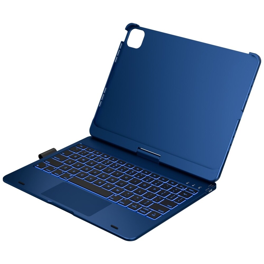 Husa cu tastatura Typecase Flexbook Touch compatibila cu iPad Air 11 inch 2024 / 2025, Albastru