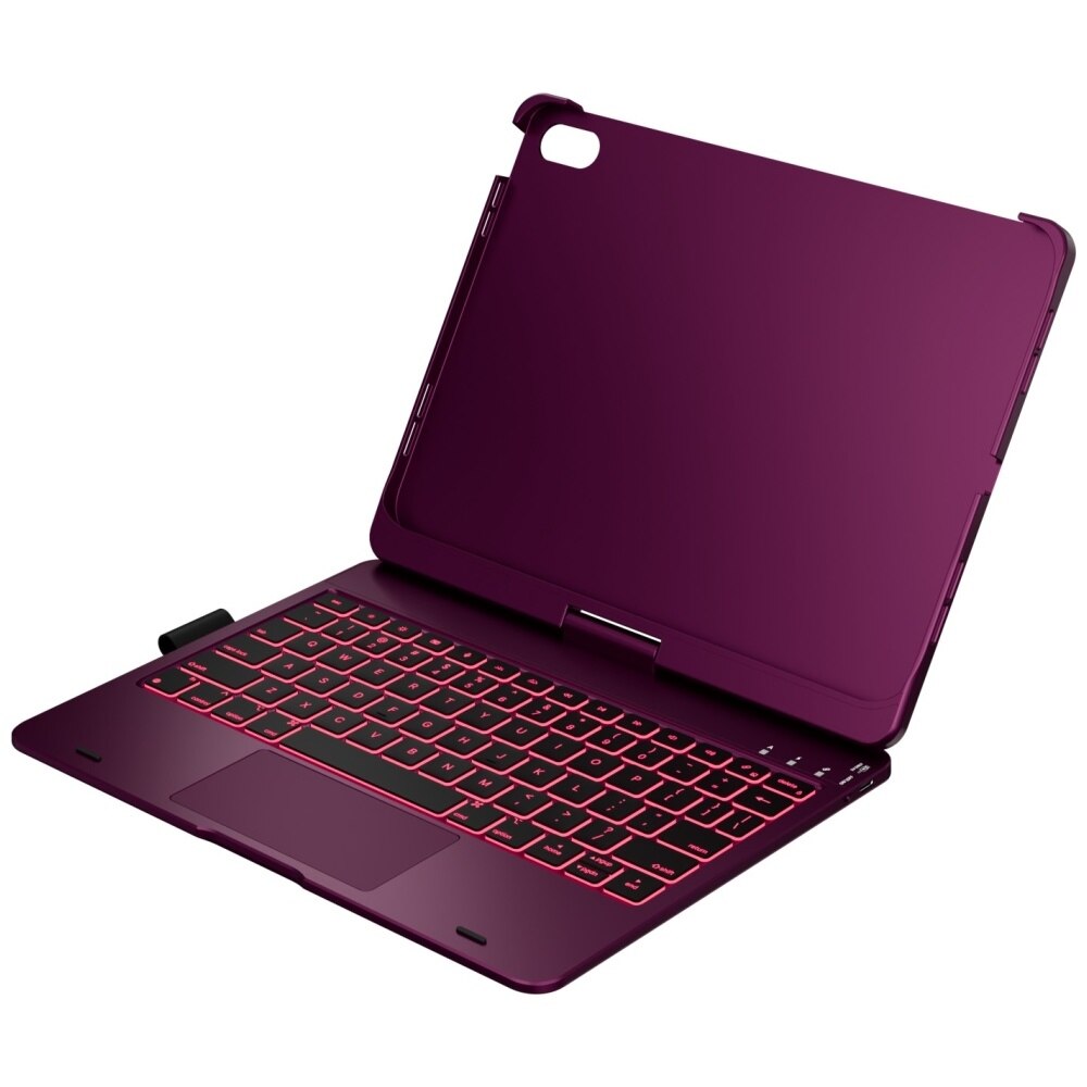 Husa cu tastatura Typecase Flexbook Touch compatibila cu iPad 10.9 inch 2022 / iPad 11 inch 2025, Visiniu