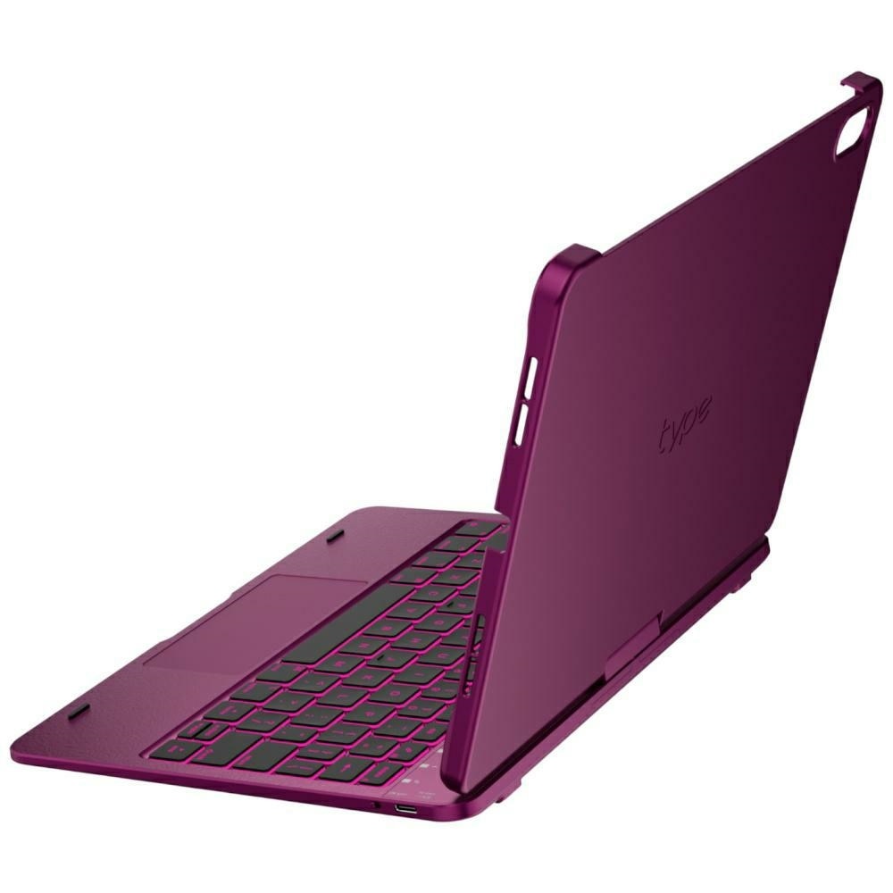 Husa cu tastatura Typecase Flexbook Touch compatibila cu iPad 10.9 inch 2022 / iPad 11 inch 2025, Visiniu