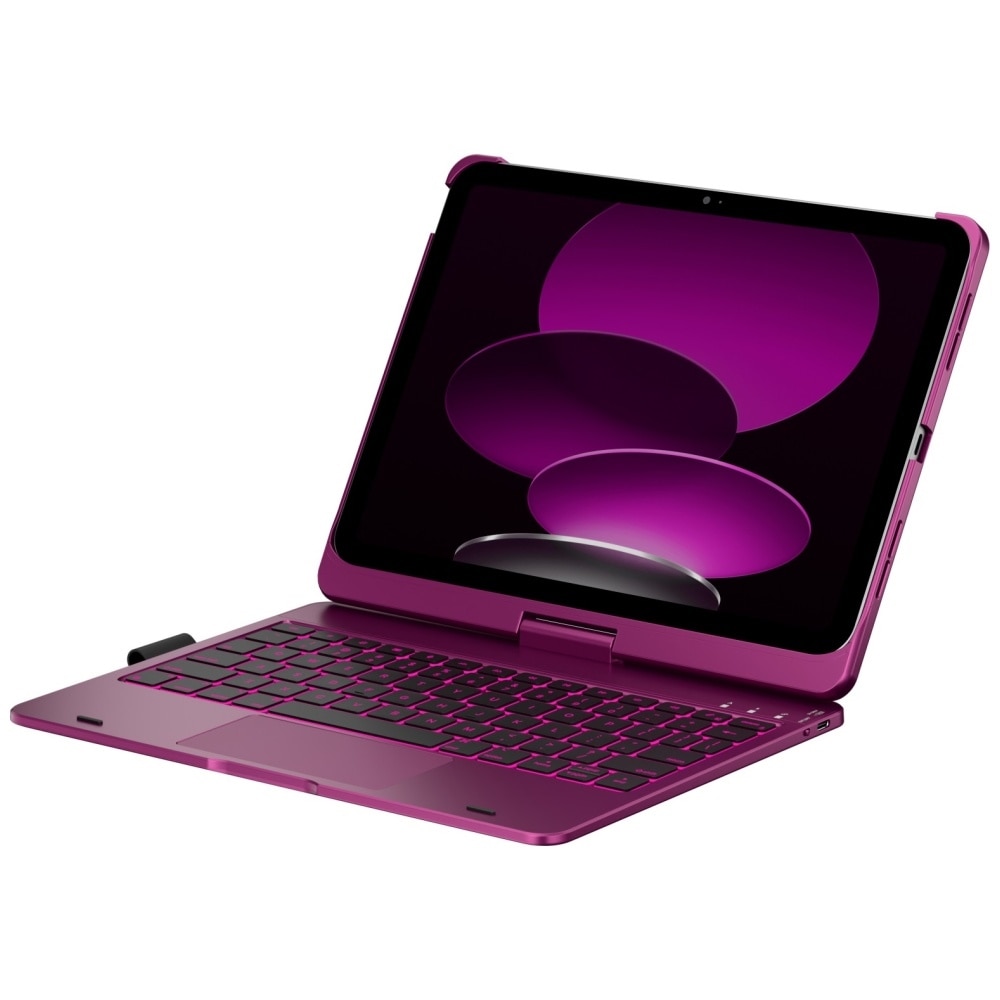 Husa cu tastatura Typecase Flexbook Touch compatibila cu iPad 10.9 inch 2022 / iPad 11 inch 2025, Visiniu
