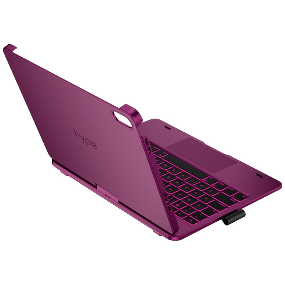 Husa cu tastatura Typecase Flexbook Touch compatibila cu iPad 10.9 inch 2022 / iPad 11 inch 2025, Visiniu