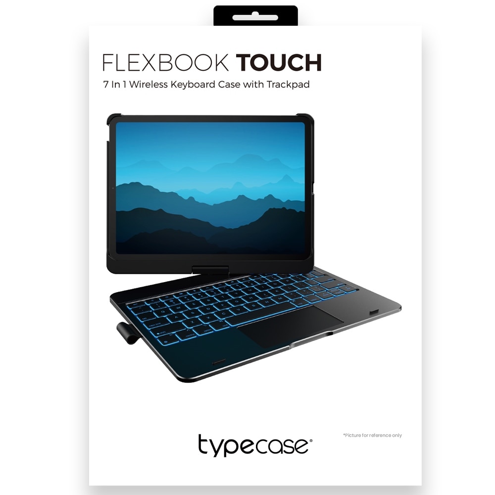 Husa cu tastatura Typecase Flexbook Touch compatibila cu iPad 10.9 inch 2022 / iPad 11 inch 2025, Visiniu