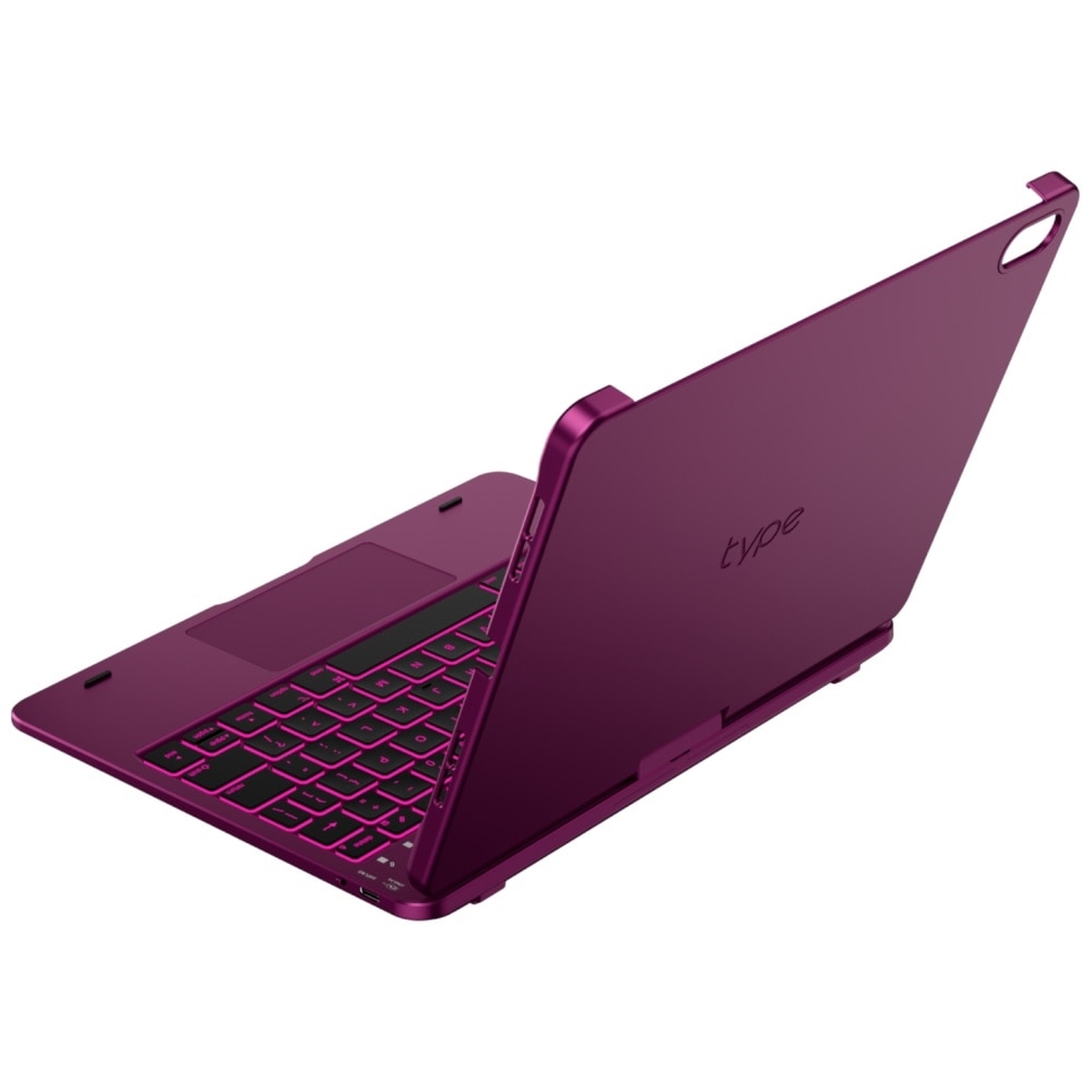 Husa cu tastatura Typecase Flexbook Touch compatibila cu iPad 10.9 inch 2022 / iPad 11 inch 2025, Visiniu