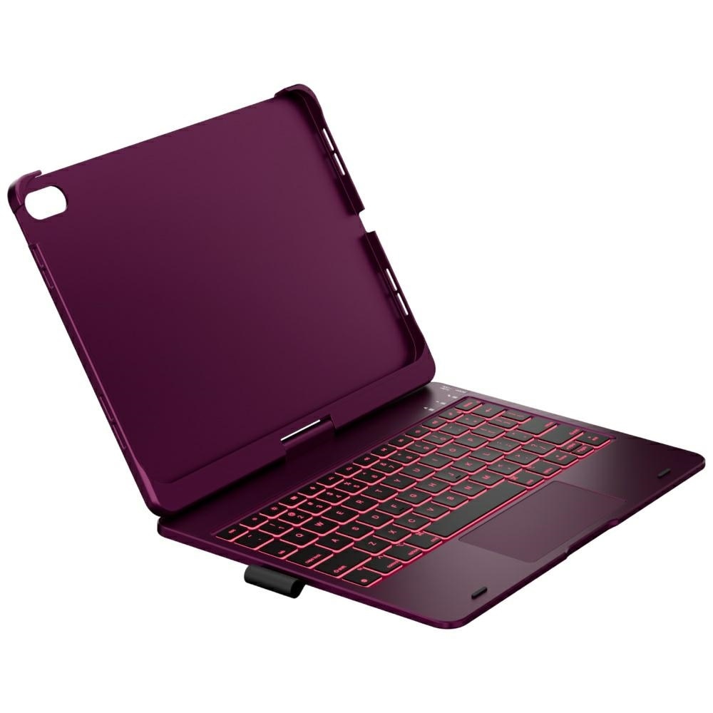 Husa cu tastatura Typecase Flexbook Touch compatibila cu iPad 10.9 inch 2022 / iPad 11 inch 2025, Visiniu