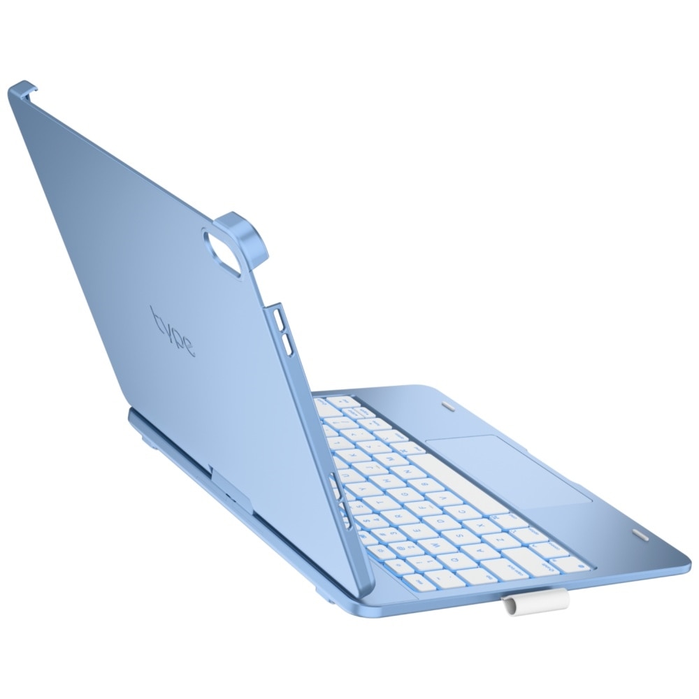 Husa cu tastatura Typecase Flexbook Touch compatibila cu iPad 10.9 inch 2022 / iPad 11 inch 2025, Albastru