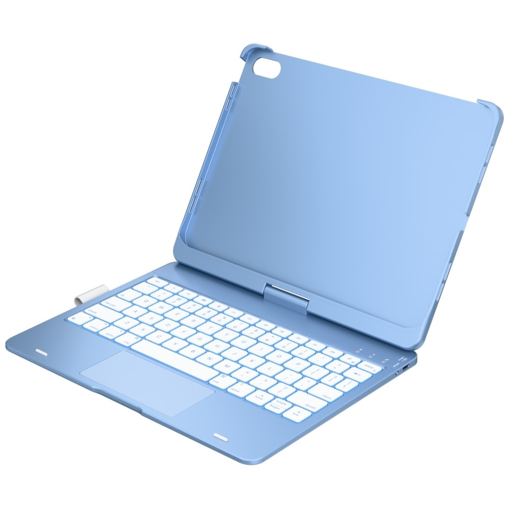 Husa cu tastatura Typecase Flexbook Touch compatibila cu iPad 10.9 inch 2022 / iPad 11 inch 2025, Albastru