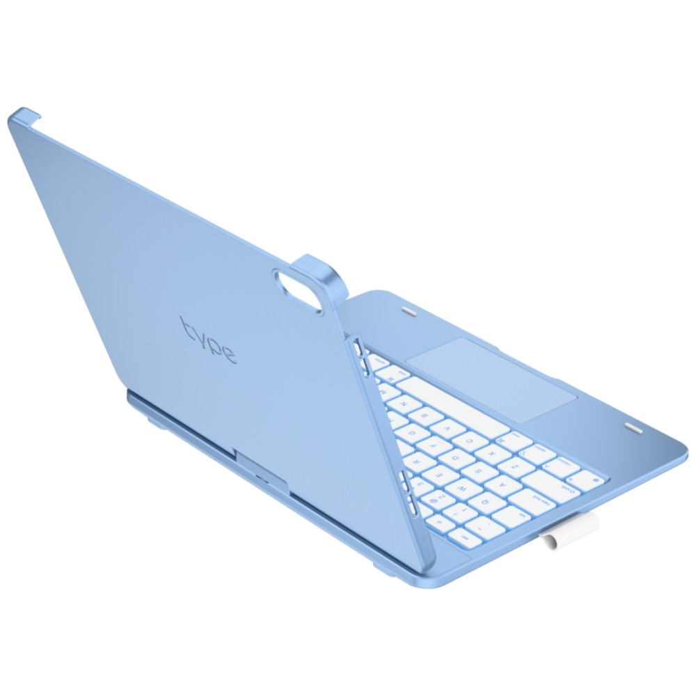 Husa cu tastatura Typecase Flexbook Touch compatibila cu iPad 10.9 inch 2022 / iPad 11 inch 2025, Albastru