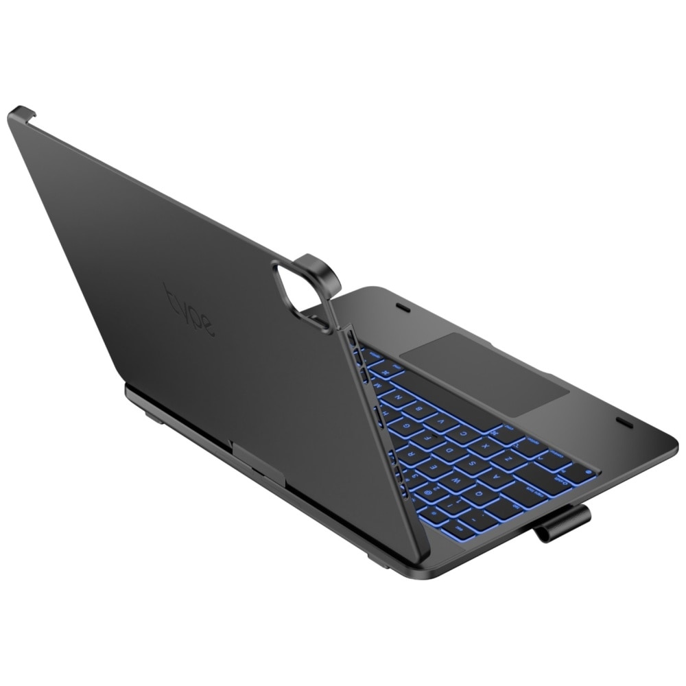Husa cu tastatura Typecase Flexbook Touch compatibila cu iPad Air 11 inch 2024 / 2025, Gri