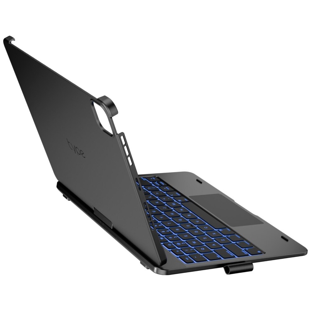 Husa cu tastatura Typecase Flexbook Touch compatibila cu iPad Air 11 inch 2024 / 2025, Gri