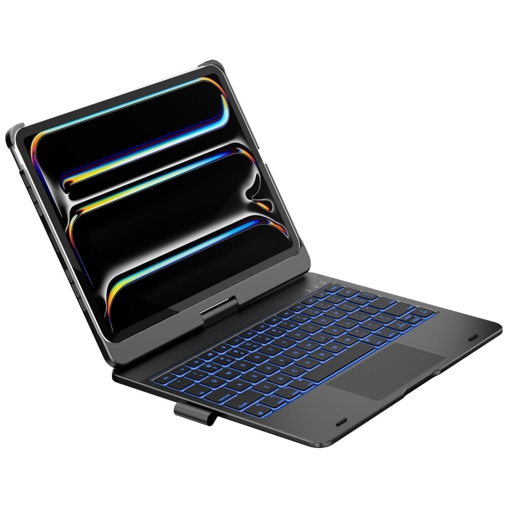 Husa cu tastatura Typecase Flexbook Touch compatibila cu iPad Air 11 inch 2024 / 2025, Gri