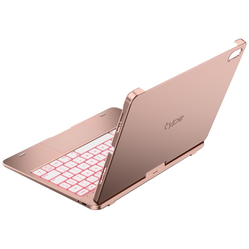 Husa cu tastatura Typecase Flexbook Touch compatibila cu iPad 10.9 inch 2022 / iPad 11 inch 2025, Roz