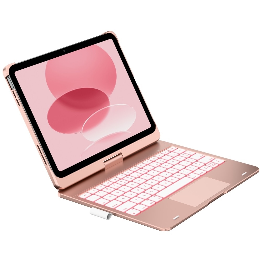 Husa cu tastatura Typecase Flexbook Touch compatibila cu iPad 10.9 inch 2022 / iPad 11 inch 2025, Roz