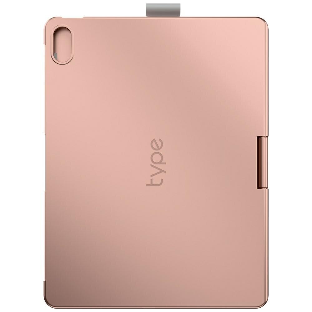 Husa cu tastatura Typecase Flexbook Touch compatibila cu iPad 10.9 inch 2022 / iPad 11 inch 2025, Roz