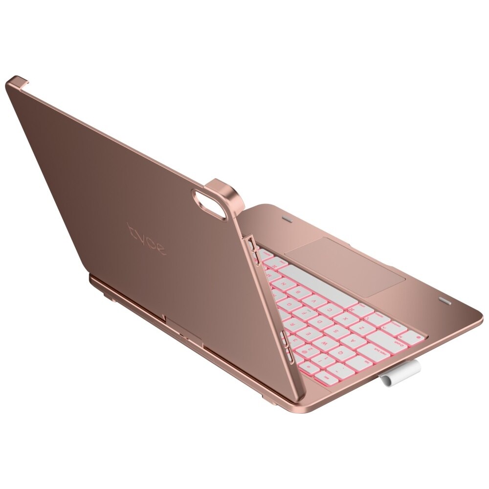 Husa cu tastatura Typecase Flexbook Touch compatibila cu iPad 10.9 inch 2022 / iPad 11 inch 2025, Roz