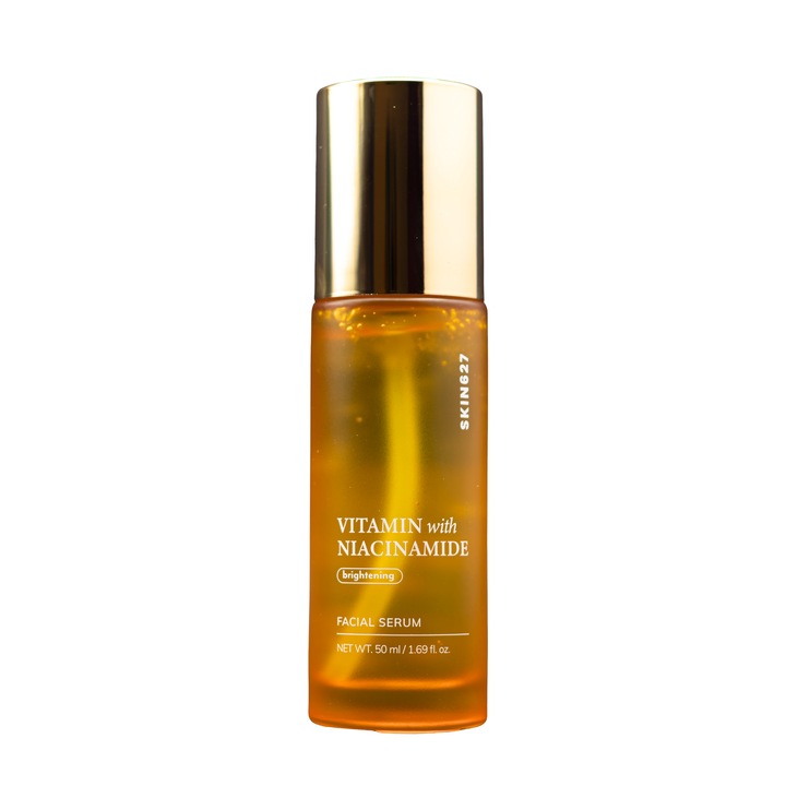 Ser facial SKIN627 cu Vitamina C si Niacinamide, 50 ml, pentru ten luminos si uniform