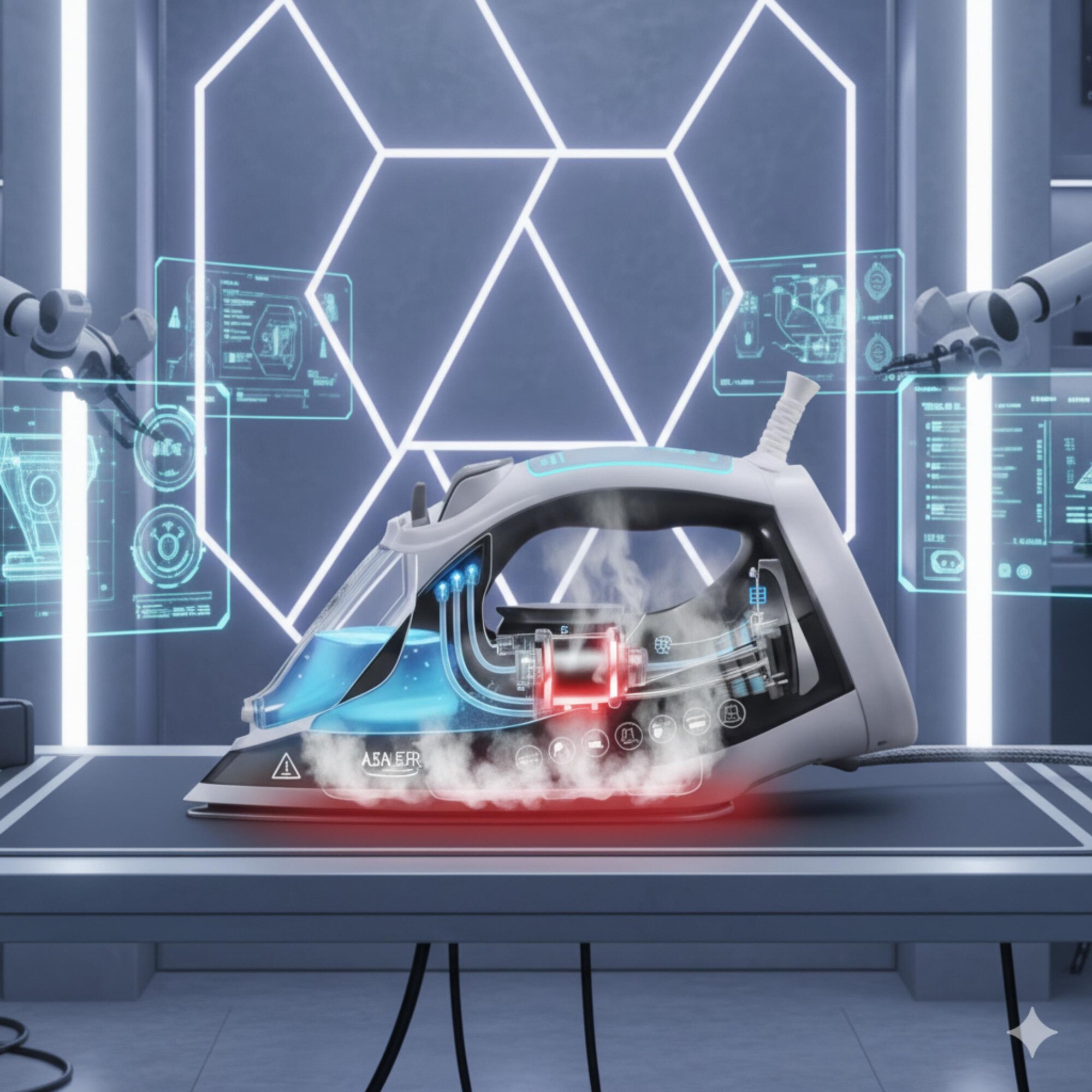 Fier de călcat cu aburi Adler AD5051, 2600W, talpă ceramică, rezervor mare 600 ml, alb, 23.2x11.8 cm