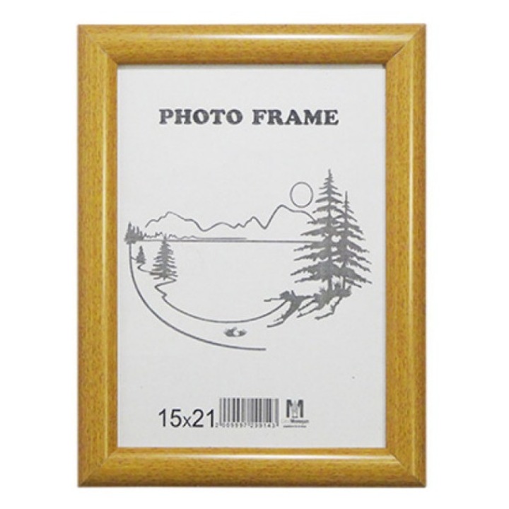 Képkeret A5, Fa, klasszikus design, 15x20cm