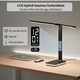 Лампа с LED настолна PRAXELL с 2 рамена, 3 цветови температури, RGB амбиентно осветление, органайзер за кабели, черна, 36.5см