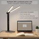 Лампа с LED настолна PRAXELL с 2 рамена, 3 цветови температури, RGB амбиентно осветление, органайзер за кабели, черна, 36.5см