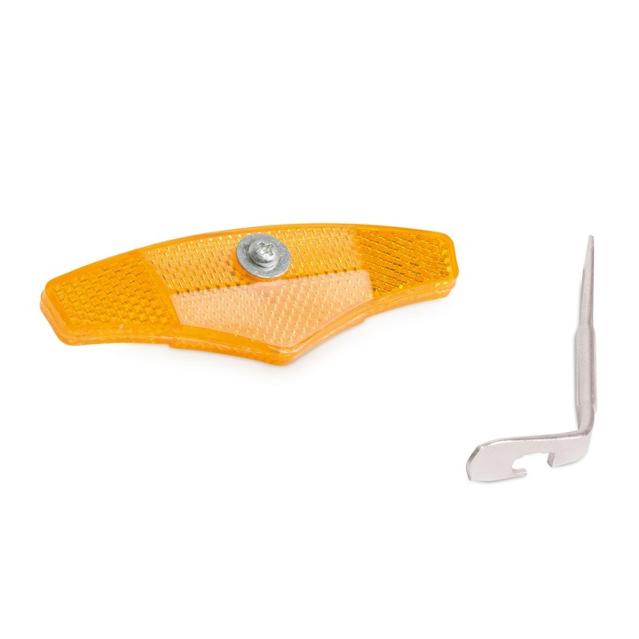 Catadioptru pentru spite de bicicletă, Wheel Zone, 110x35mm, portocaliu, set 2 buc