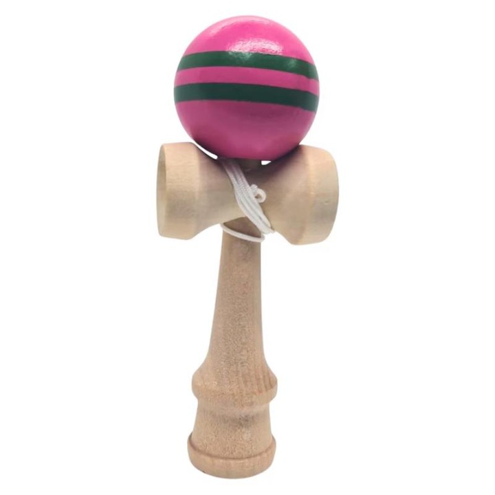 Mini Kendama, 12 cm, Joc de Indemanare pentru Copii, 7 ani+, roz