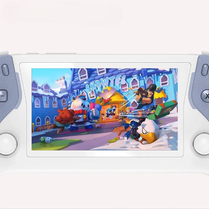 Consola Project X Pro Retro LUKETO®, Display IPS 4.3 Inch, Procesor Quad Core, Peste 20 Emulatoare, Memorie Extensibila, Joystick-uri 3D, Conectare TV, Environmental Lights, Sunet Stereo, Sistem Linux, Design Ergonomic Portabil, Alb/Gri