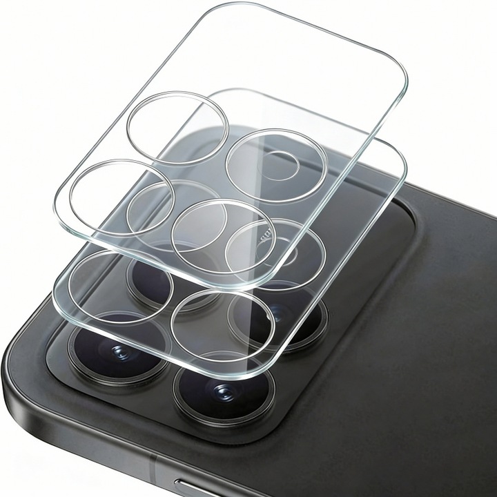 Set 2 folii sticla securizata protectie camera compatibila cu Xiaomi Poco F8 Pro transparent 0.33mm 9H