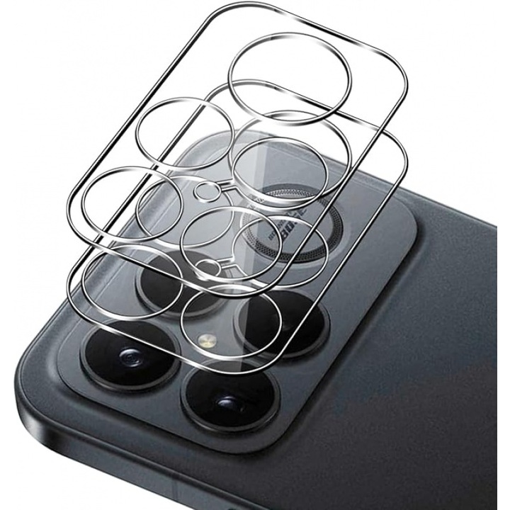 Комплект 2 броя защитно фолио за обектив на камера, закалено стъкло 9H, прозрачно, 0.33мм, съвместимо с Xiaomi Poco F8 Ultra