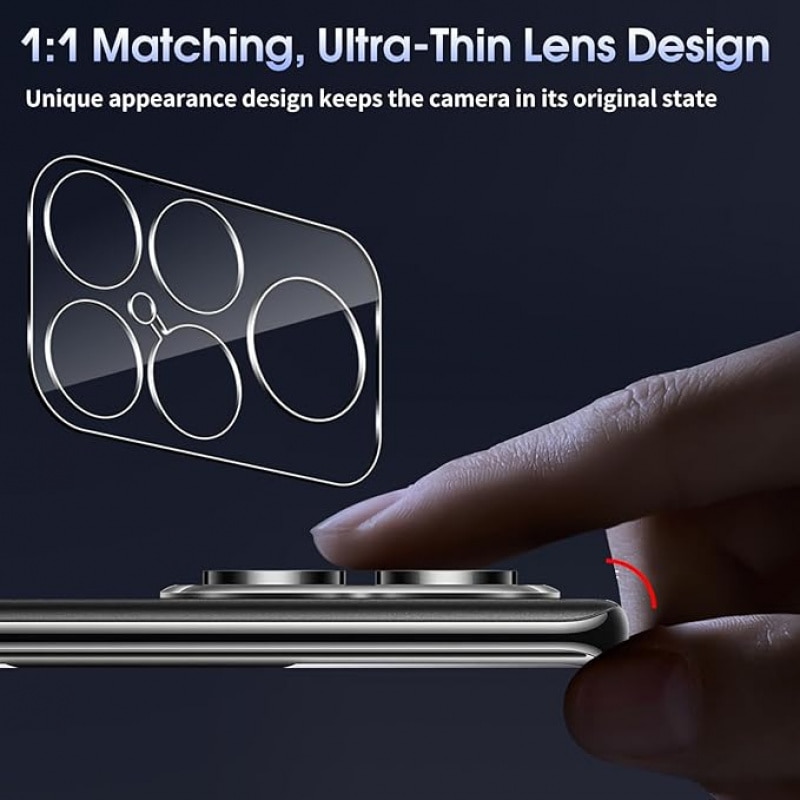2 bucati protector de lentila de camera pentru Xiaomi Poco F8 Ultra, film protector de camera cu duritate 9H, sticla protectora cu lentila HD clara, film de protectie antisoc pentru camera