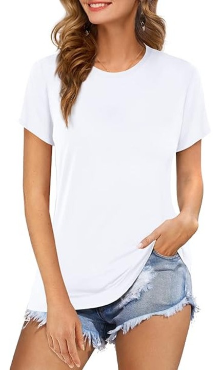 Tricou de vara pentru femei, alb 2XL