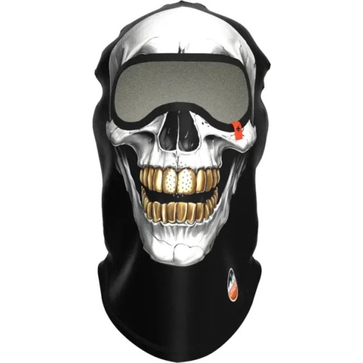 Masca unisex MASKARA EXTREME Funny Balaclava, Colectia Skull, alb, marime unica