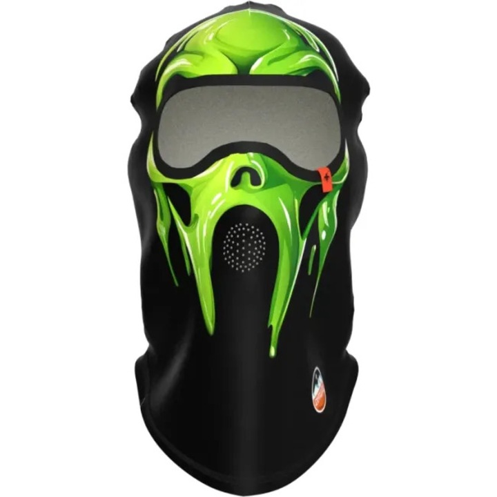 Cagula unisex Maskara Extreme, verde, poliester respirabil, pentru schi si snowboarding, marime unica