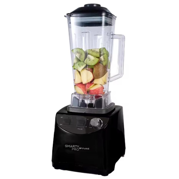 My Wave, mixer profesional cu stand, putere 1500W, pentru alimente solide si lichide, mixer cu capacitate de 2 L si 10 viteze, 6 lame din otel inoxidabil, lavabil la masina de spalat vase