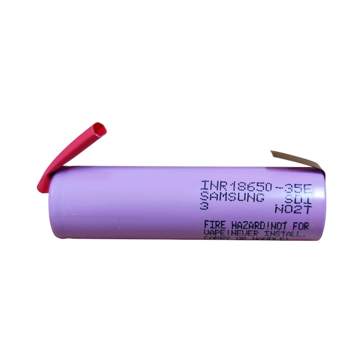 Acumulator SAMSUNG INR18650-35E 3400mAh 8A Celula Li-Ion 18650, cu terminale sudate in U