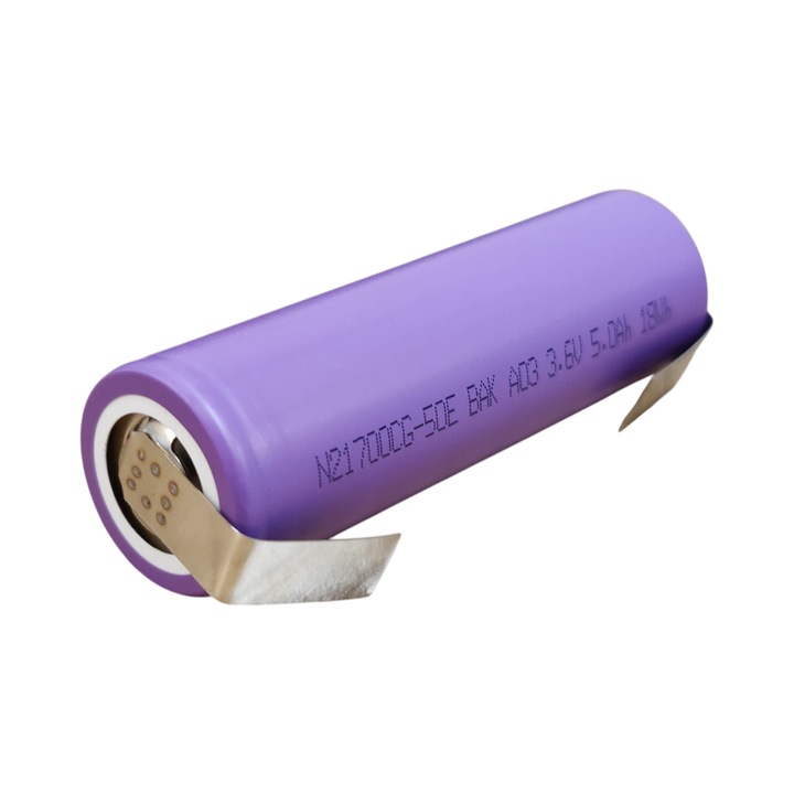 Acumulator BAK N21700CG-50E 5000mAh14.7A, Celula Li-Ion 21700 cu terminale sudate in U