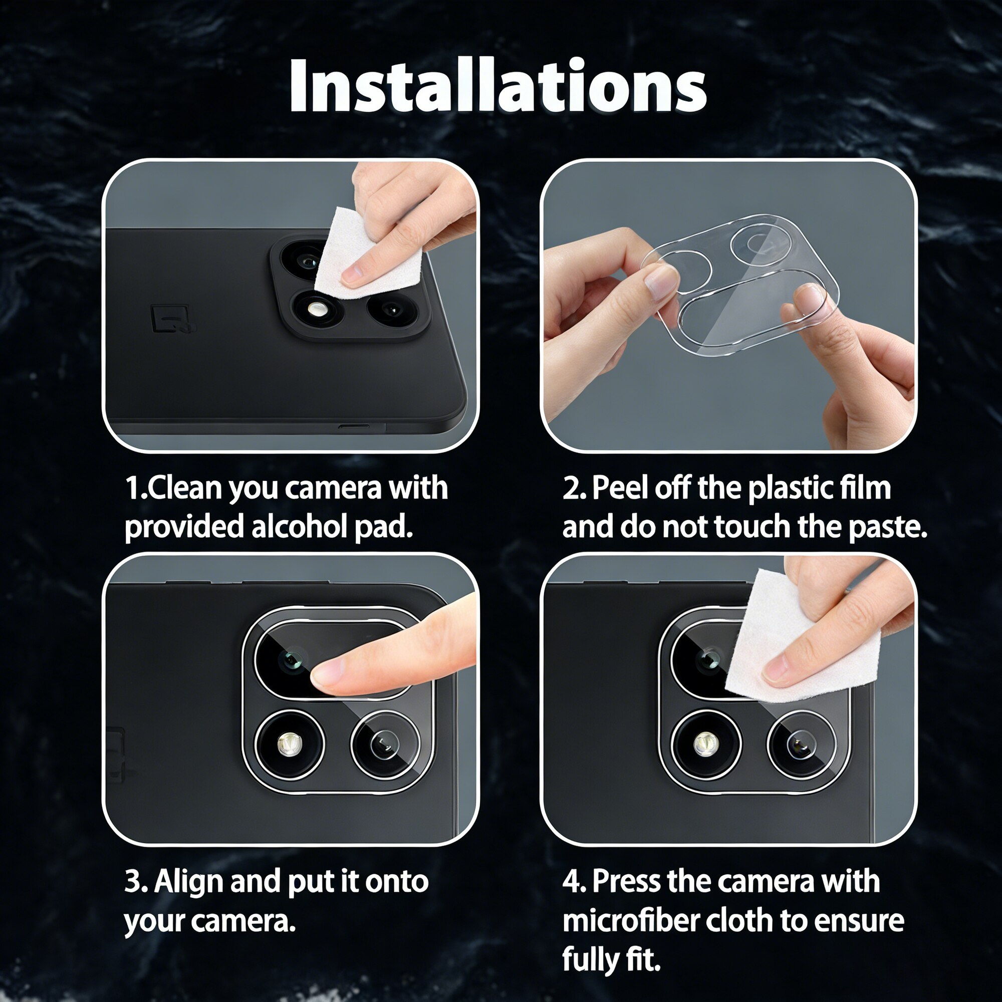 2 Bucati Folie sticla calita pentru camera OnePlus 15, protectie lentila 9H duritate, rezistenta la zgarieturi, transparenta HD, protectie camera spate - Transparent