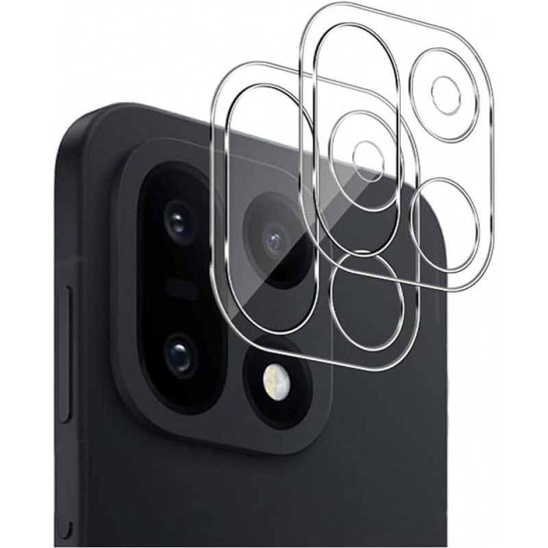 2 Bucati Folie sticla calita pentru camera OnePlus 15, protectie lentila 9H duritate, rezistenta la zgarieturi, transparenta HD, protectie camera spate - Transparent