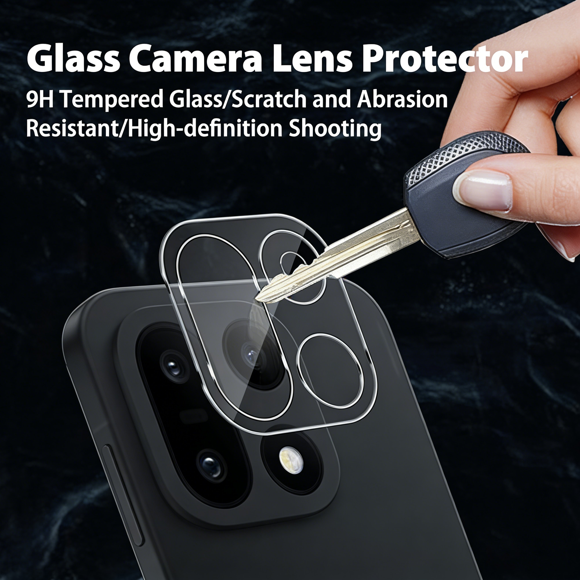 2 Bucati Folie sticla calita pentru camera OnePlus 15, protectie lentila 9H duritate, rezistenta la zgarieturi, transparenta HD, protectie camera spate - Transparent