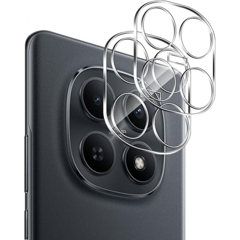 2 bucati protector de lentila pentru camera Xiaomi Redmi Note 15 5G / POCO M8 5G, sticla de protectie cu duritate 9H, film de sticla lentila HD clar, protectie impotriva zgarieturilor pentru camera